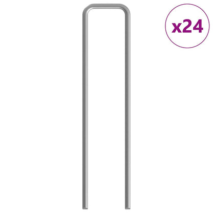 vidaXL Chicken Cage 2 pcs Silver 600 x 100 x 210 cm Galvanised Steel