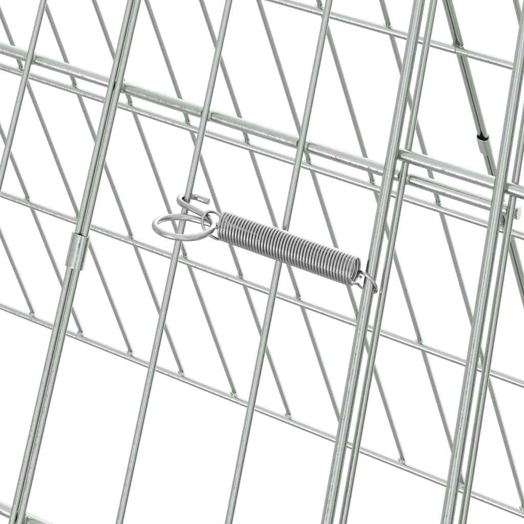 vidaXL Chicken Cage Silver 215 x 55 x 55 cm Galvanised Steel