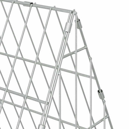 vidaXL Chicken Cage Silver 215 x 55 x 55 cm Galvanised Steel