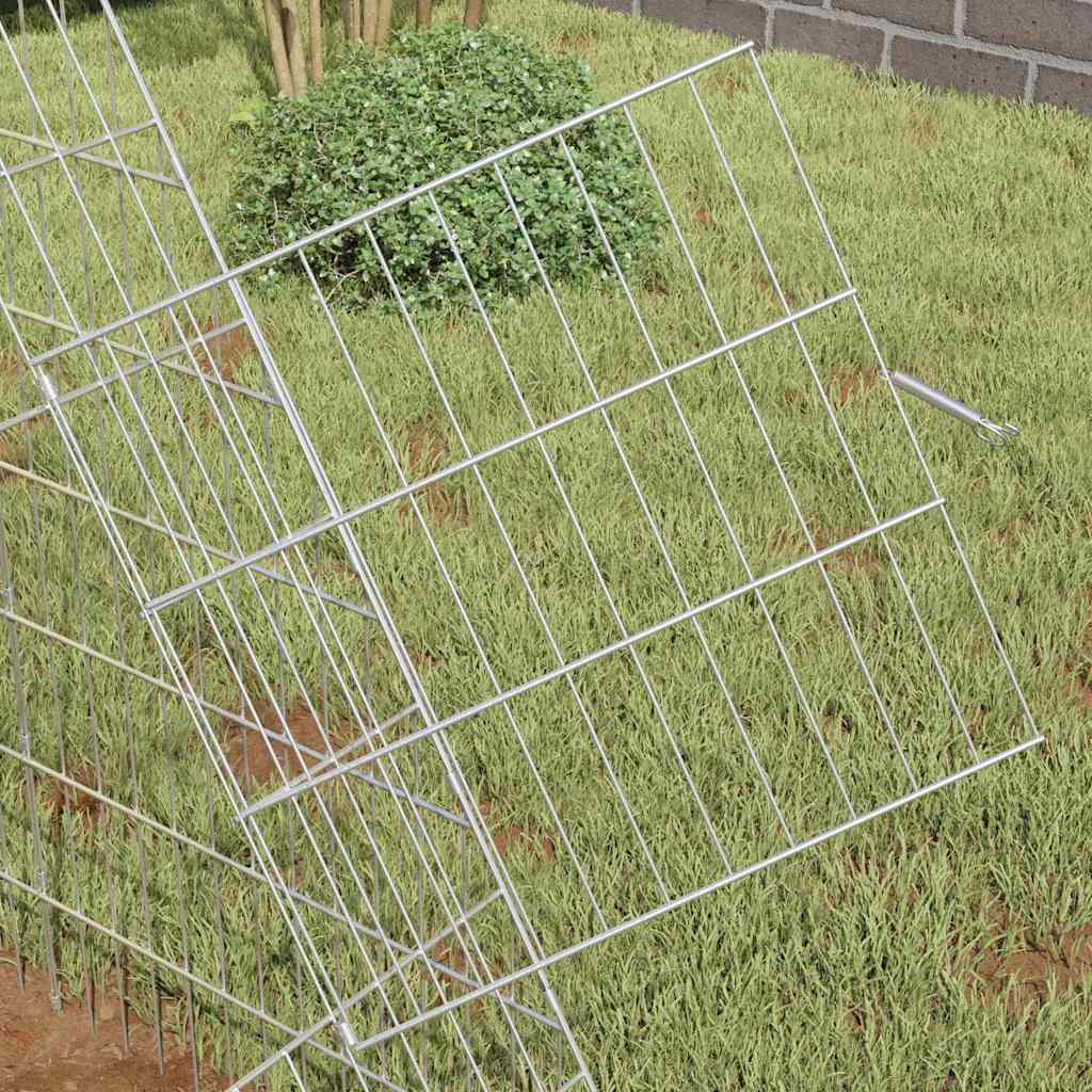 vidaXL Chicken Cage Silver 110 x 100 x 85 cm Galvanised Steel