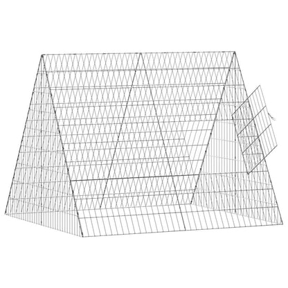 vidaXL Chicken Cage Silver 110 x 100 x 85 cm Galvanised Steel