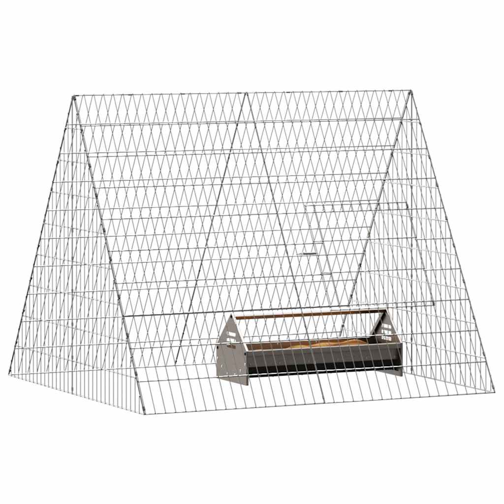 vidaXL Chicken Cage Silver 110 x 100 x 85 cm Galvanised Steel