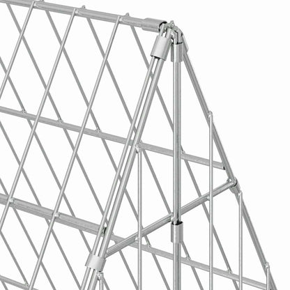 vidaXL Chicken Cage Silver 430 x 100 x 85 cm Galvanised Steel