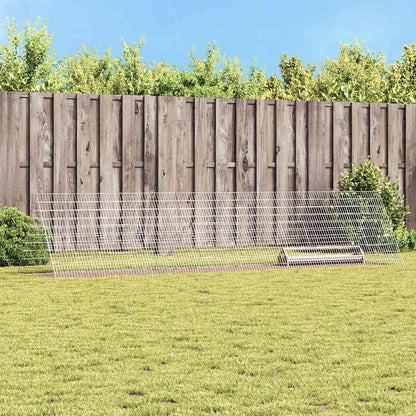 vidaXL Chicken Cage Silver 430 x 100 x 85 cm Galvanised Steel
