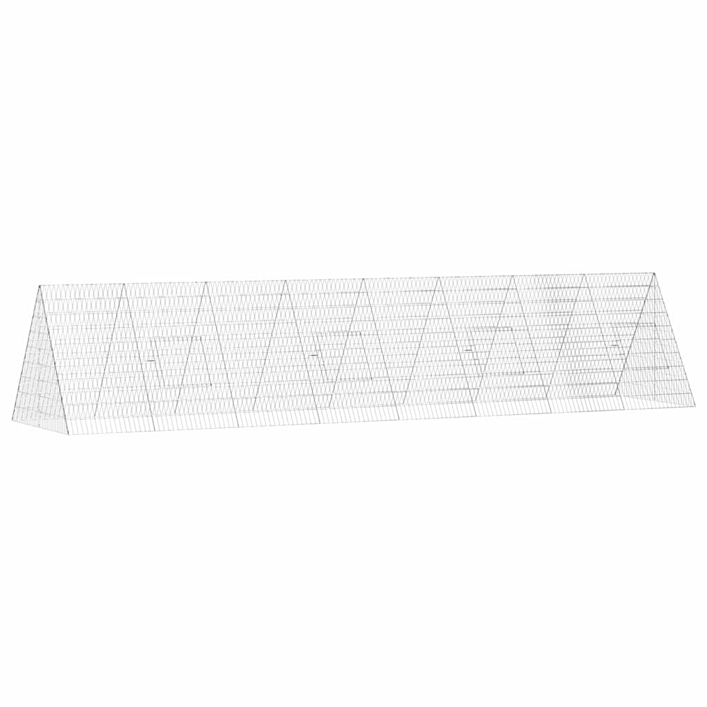 vidaXL Chicken Cage Silver 430 x 100 x 85 cm Galvanised Steel