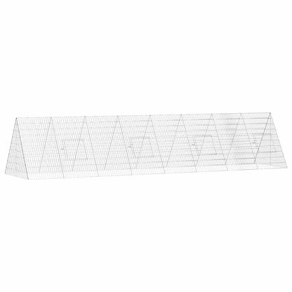 vidaXL Chicken Cage Silver 430 x 100 x 85 cm Galvanised Steel