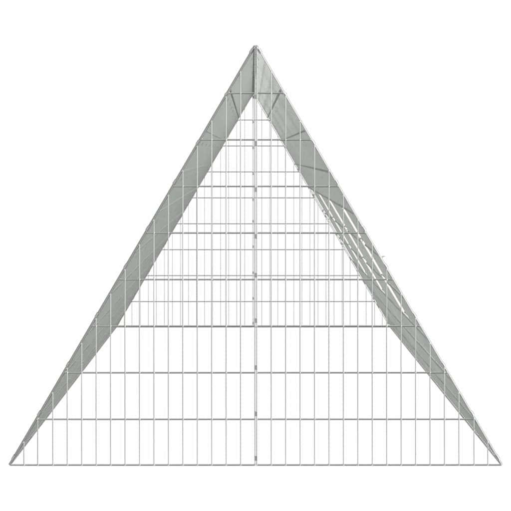 vidaXL Chicken Cage Silver 430 x 100 x 85 cm Galvanised Steel
