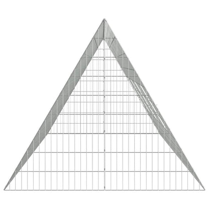vidaXL Chicken Cage Silver 430 x 100 x 85 cm Galvanised Steel