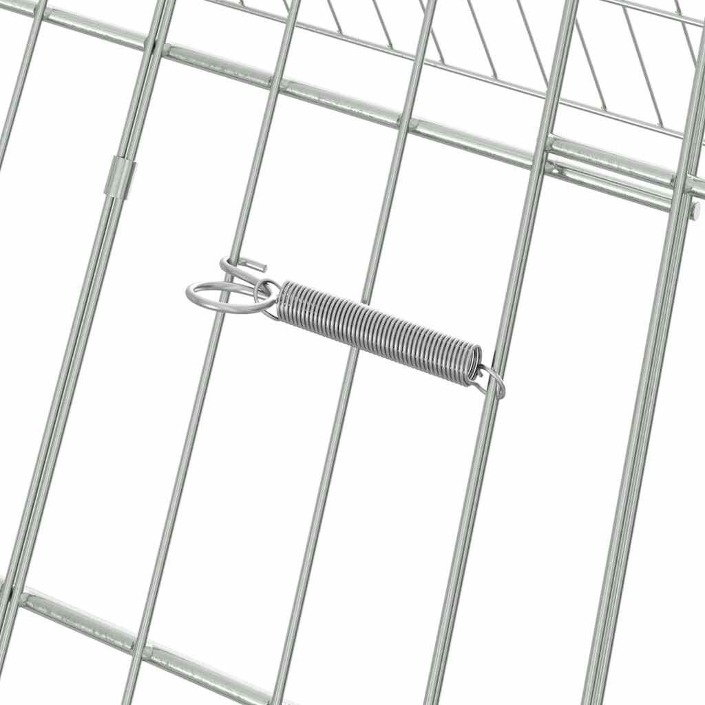 vidaXL Chicken Cage Silver 650 x 100 x 85 cm Galvanised Steel