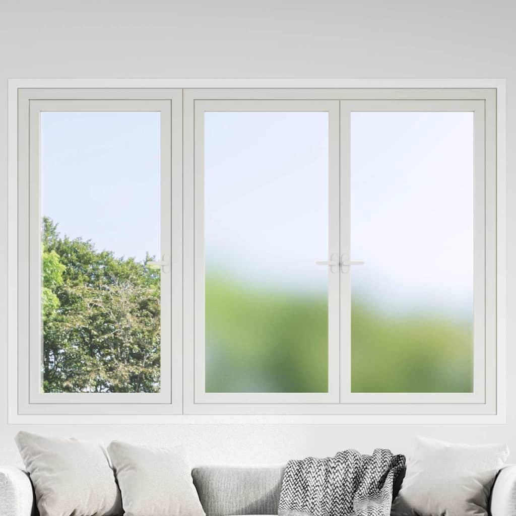 vidaXL Static Window Film Frosted Grey 90 x 500 cm PVC