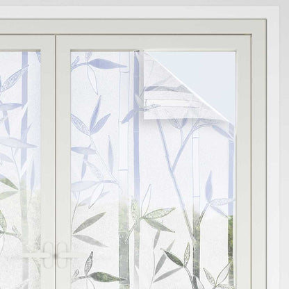 vidaXL Static Window Film Bamboo Pattern 45 x 500 cm PVC
