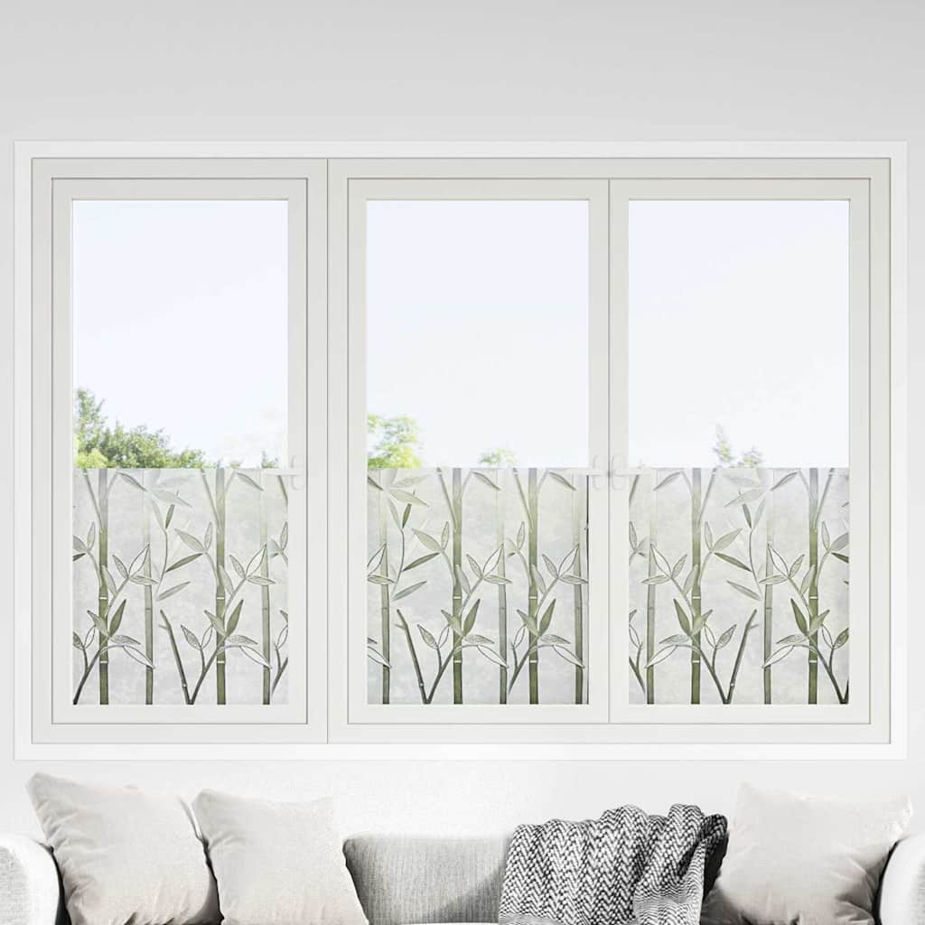 vidaXL Static Window Film Bamboo Pattern 45 x 500 cm PVC