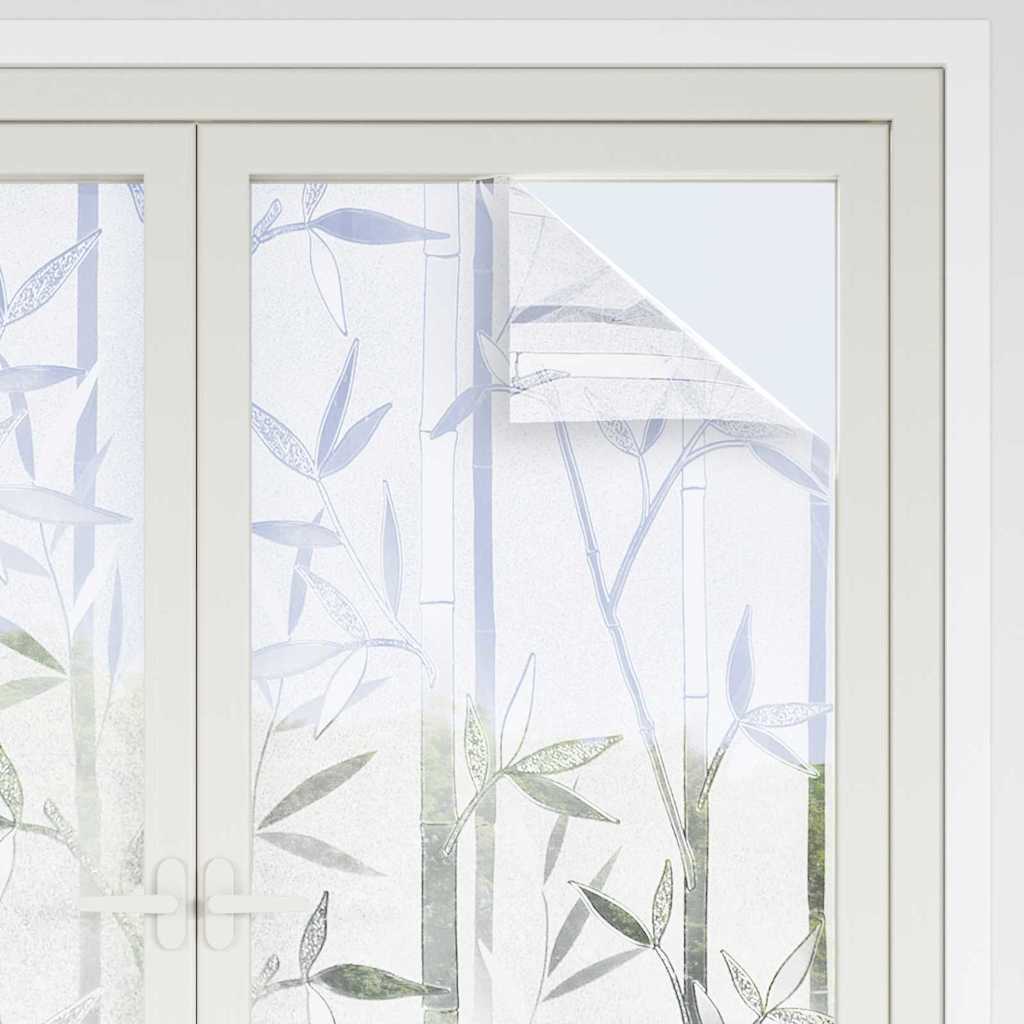 vidaXL Static Window Film Bamboo Pattern 90 x 500 cm PVC