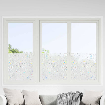 vidaXL Static Window Film Flowers Pattern 45 x 500 cm PVC