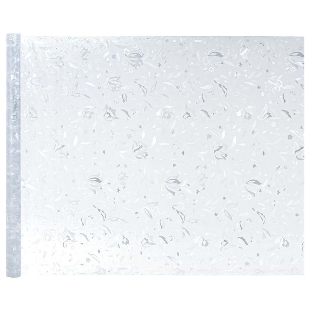 vidaXL Static Window Film Flowers Pattern 45 x 500 cm PVC