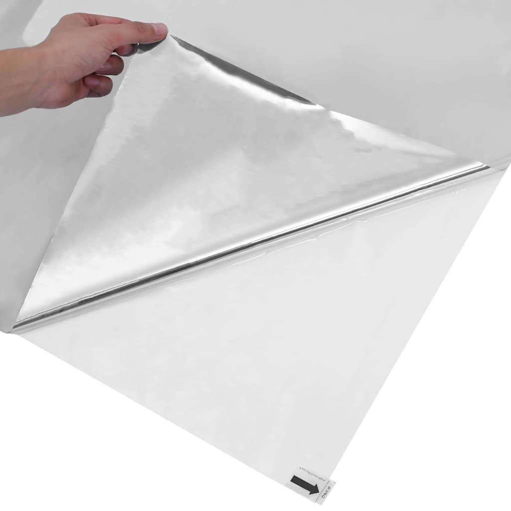 vidaXL Static Reflective Solar Window Film Silver 60 x 1000 cm PVC