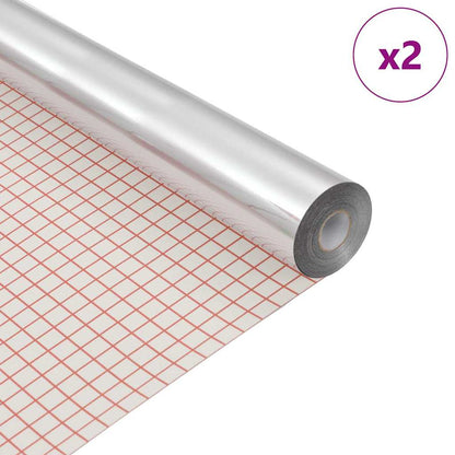 vidaXL Self-adhesive Mirror Film 60 x 150 cm 2 pcs Silver PET