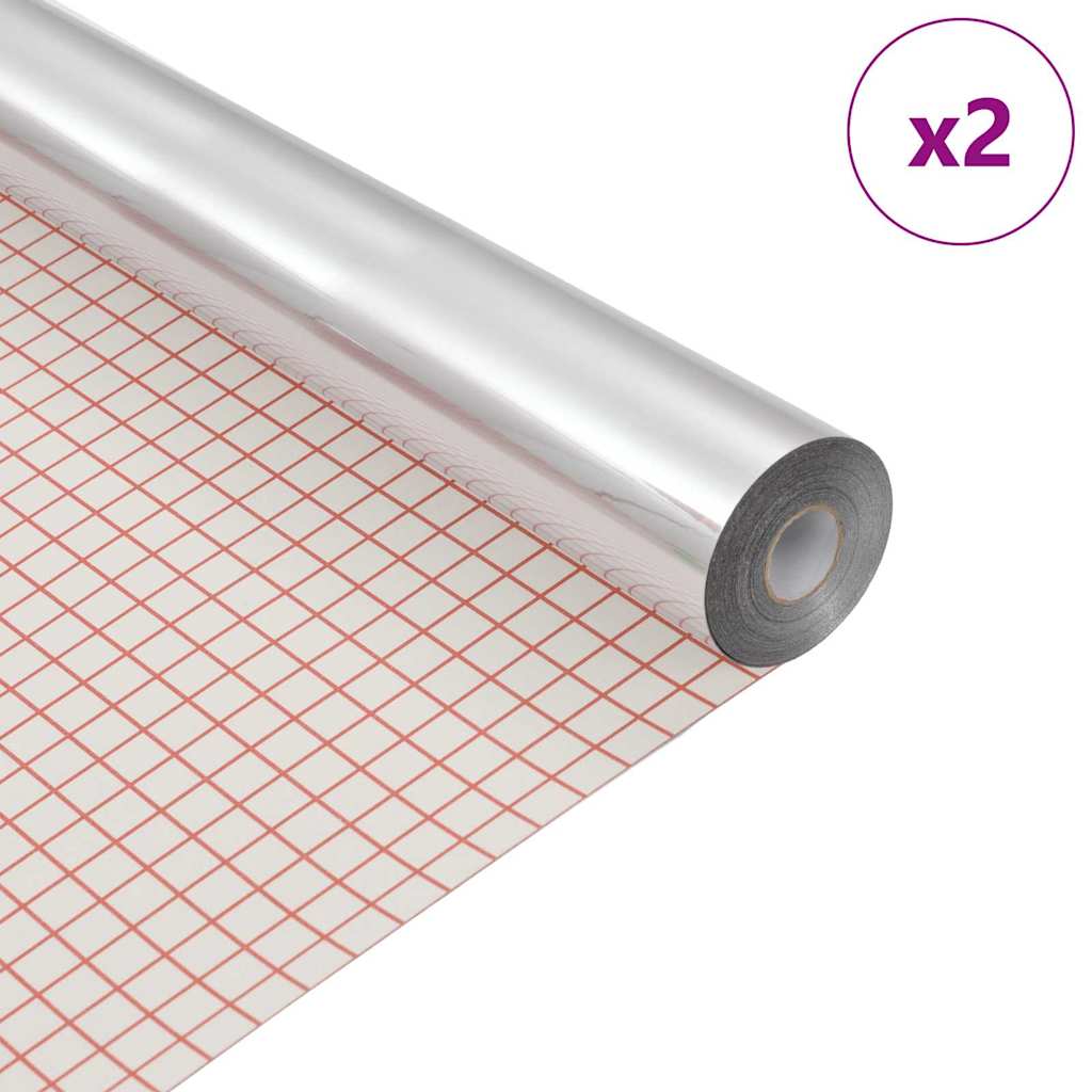 vidaXL Self-adhesive Mirror Film 90 x 200 cm 2 pcs Silver PET