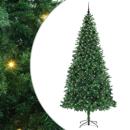 vidaXL Artificial Christmas Tree with 300 LEDs with Stand Green 300 cm