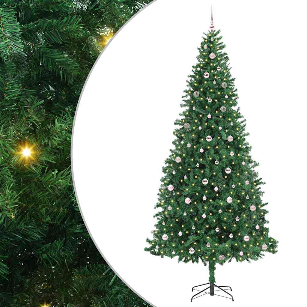 vidaXL Artificial Christmas Tree with 300 LEDs with Stand Green 300 cm