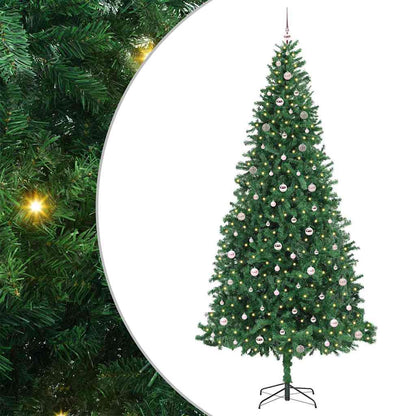 vidaXL Artificial Christmas Tree with 300 LEDs with Stand Green 300 cm