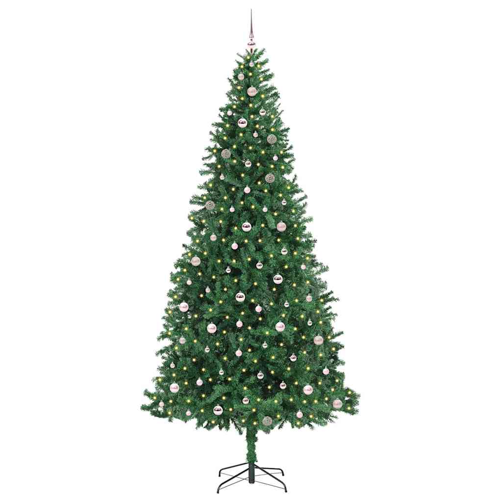 vidaXL Artificial Christmas Tree with 300 LEDs with Stand Green 300 cm