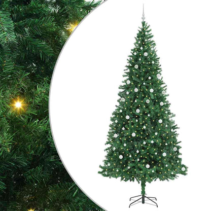 vidaXL Artificial Christmas Tree with 300 LEDs with Stand Green 300 cm