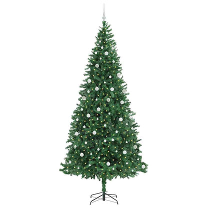 vidaXL Artificial Christmas Tree with 300 LEDs with Stand Green 300 cm