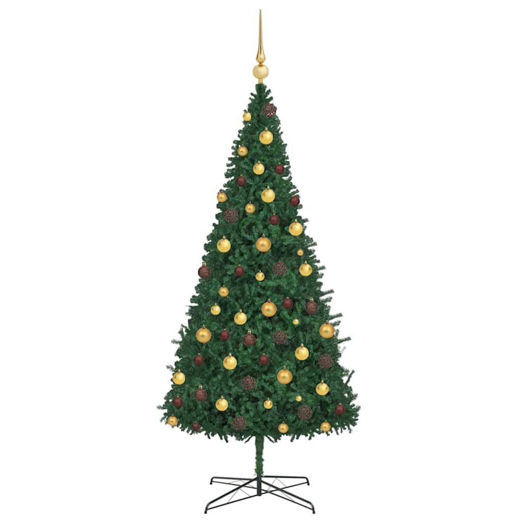vidaXL Christmas Tree with Decorative String Lights Green 400 cm PVC