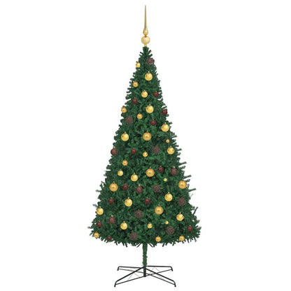 vidaXL Christmas Tree with Decorative String Lights Green 400 cm PVC