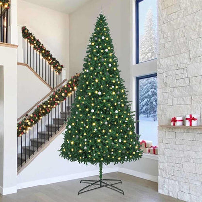 vidaXL Christmas Tree with Decorative String Lights Green 400 cm PVC