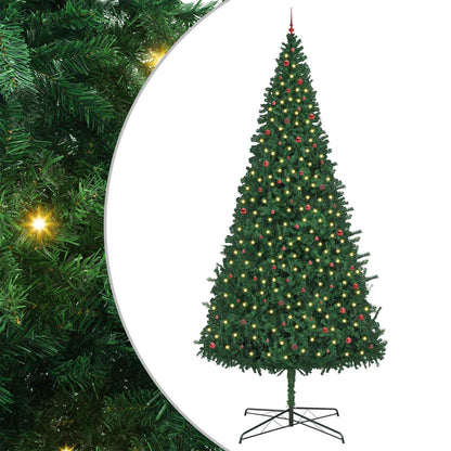 vidaXL Christmas Tree with Decorative String Lights Green 400 cm PVC