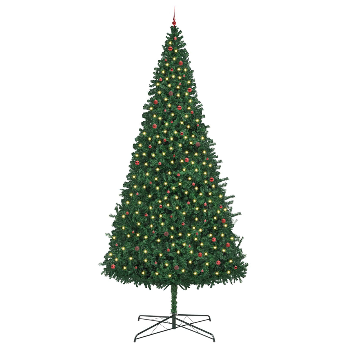 vidaXL Christmas Tree with Decorative String Lights Green 400 cm PVC