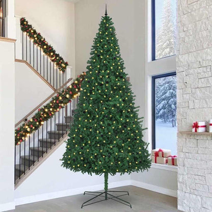 vidaXL Christmas Tree with Decorative String Lights Green 400 cm PVC