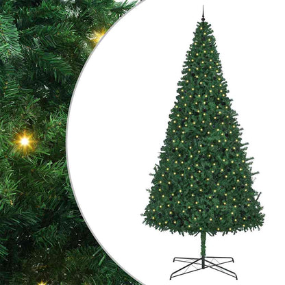 vidaXL Christmas Tree with Decorative String Lights Green 400 cm PVC