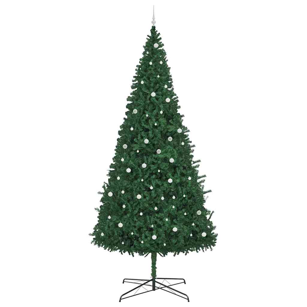 vidaXL Christmas Tree with Decorative String Lights Green 400 cm PVC