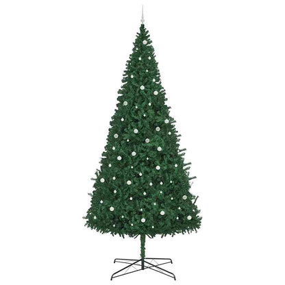 vidaXL Christmas Tree with Decorative String Lights Green 400 cm PVC