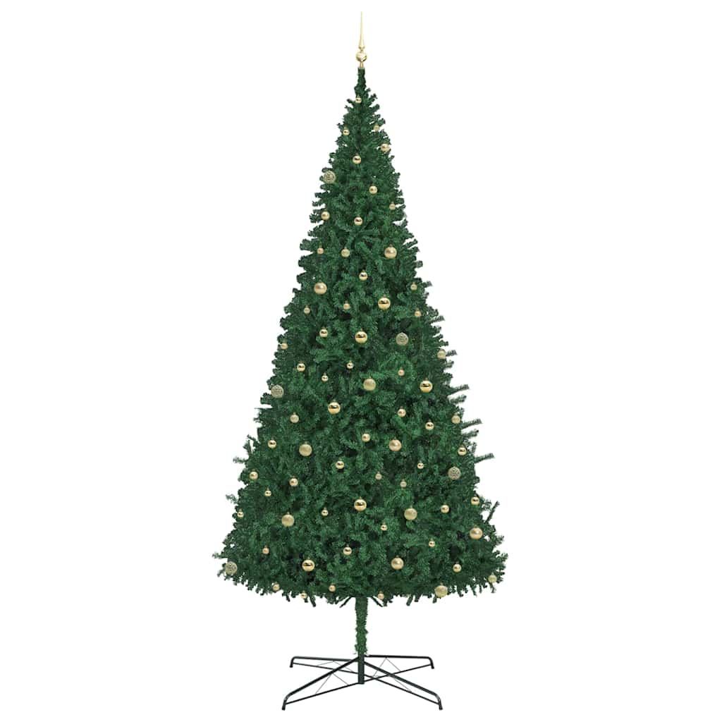 vidaXL Christmas Tree with Decorative String Lights Green 400 cm PVC