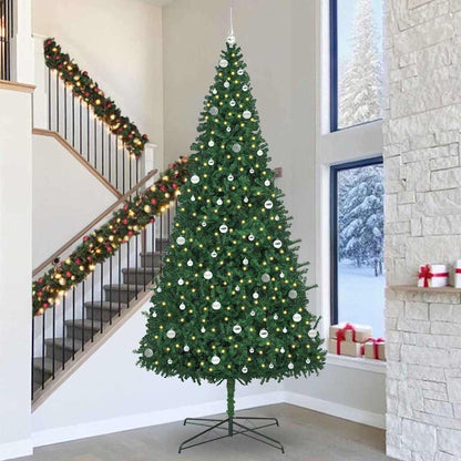 vidaXL Christmas Tree with Decorative String Lights Green 400 cm PVC