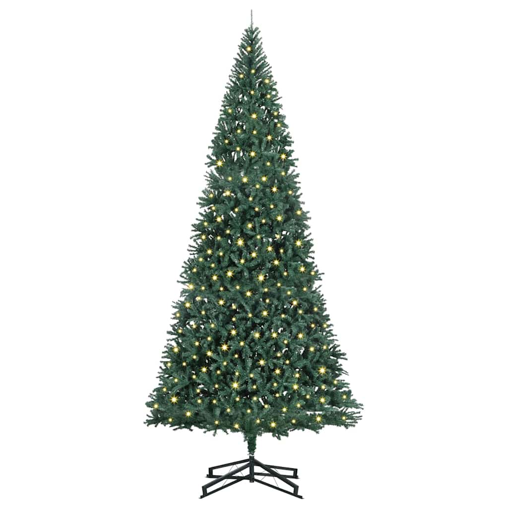 vidaXL Artificial Pre-lit Christmas Tree Green 500 cm PVC