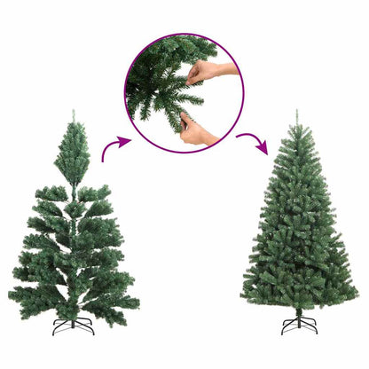 vidaXL Artificial Pre-lit Christmas Tree Green 500 cm PVC