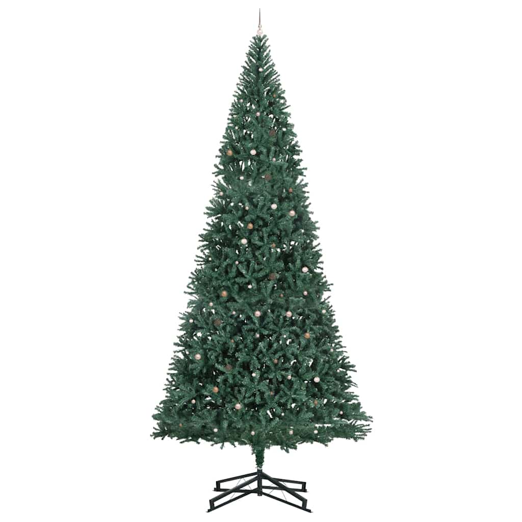 vidaXL Artificial Pre-lit Christmas Tree with Ball Set Green 500 cm