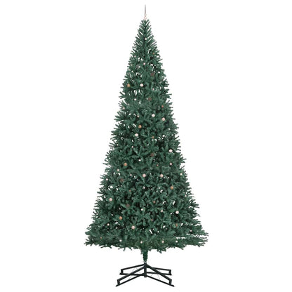 vidaXL Artificial Pre-lit Christmas Tree with Ball Set Green 500 cm