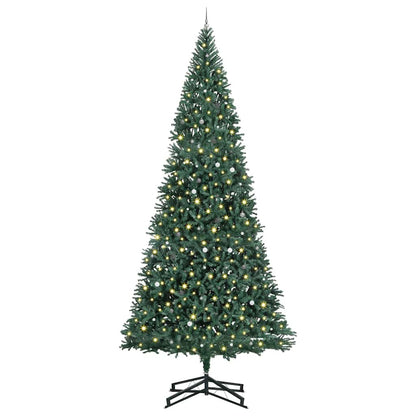 vidaXL Artificial Pre-lit Christmas Tree with Ball Set Green 500 cm