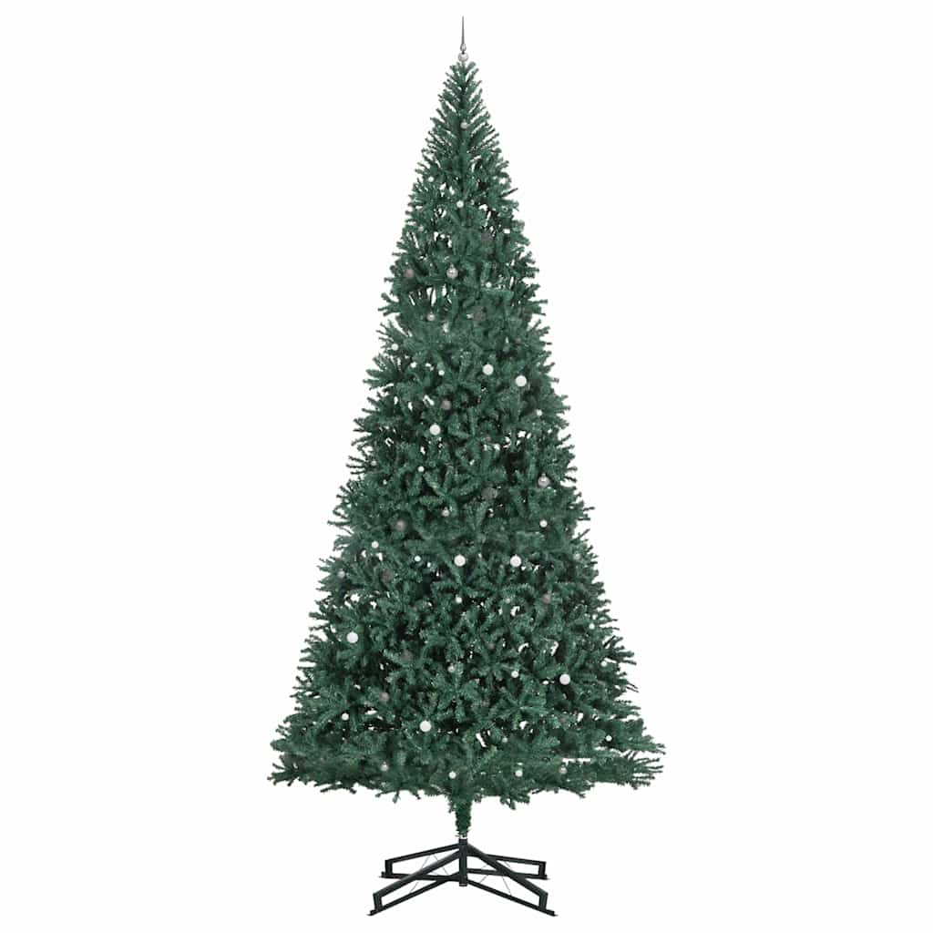 vidaXL Artificial Pre-lit Christmas Tree with Ball Set Green 500 cm