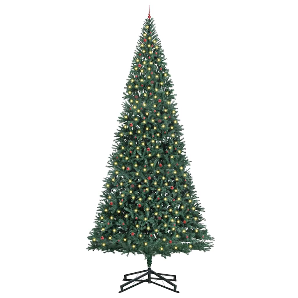 vidaXL Artificial Pre-lit Christmas Tree with Ball Set Green 500 cm