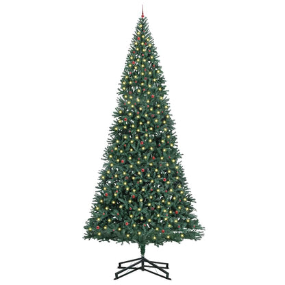 vidaXL Artificial Pre-lit Christmas Tree with Ball Set Green 500 cm