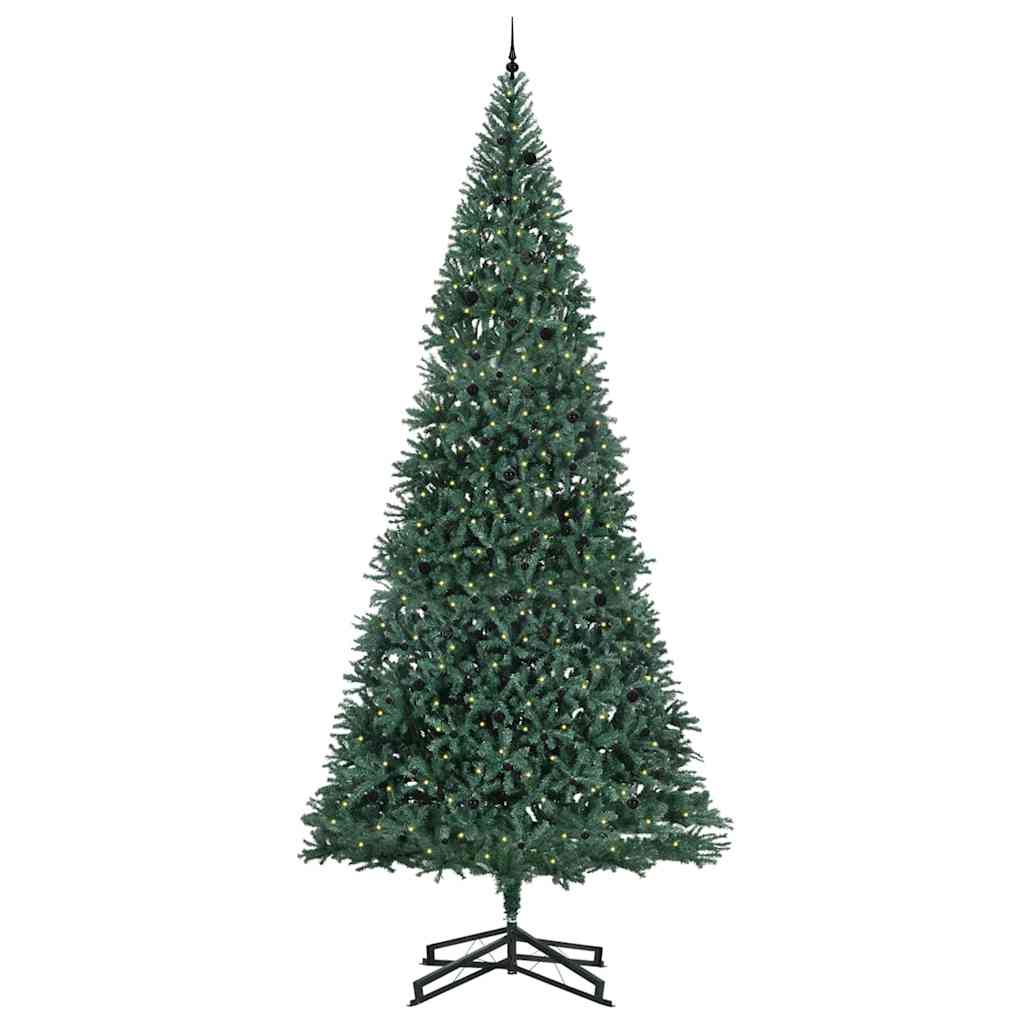 vidaXL Artificial Pre-lit Christmas Tree with Ball Set Green 500 cm