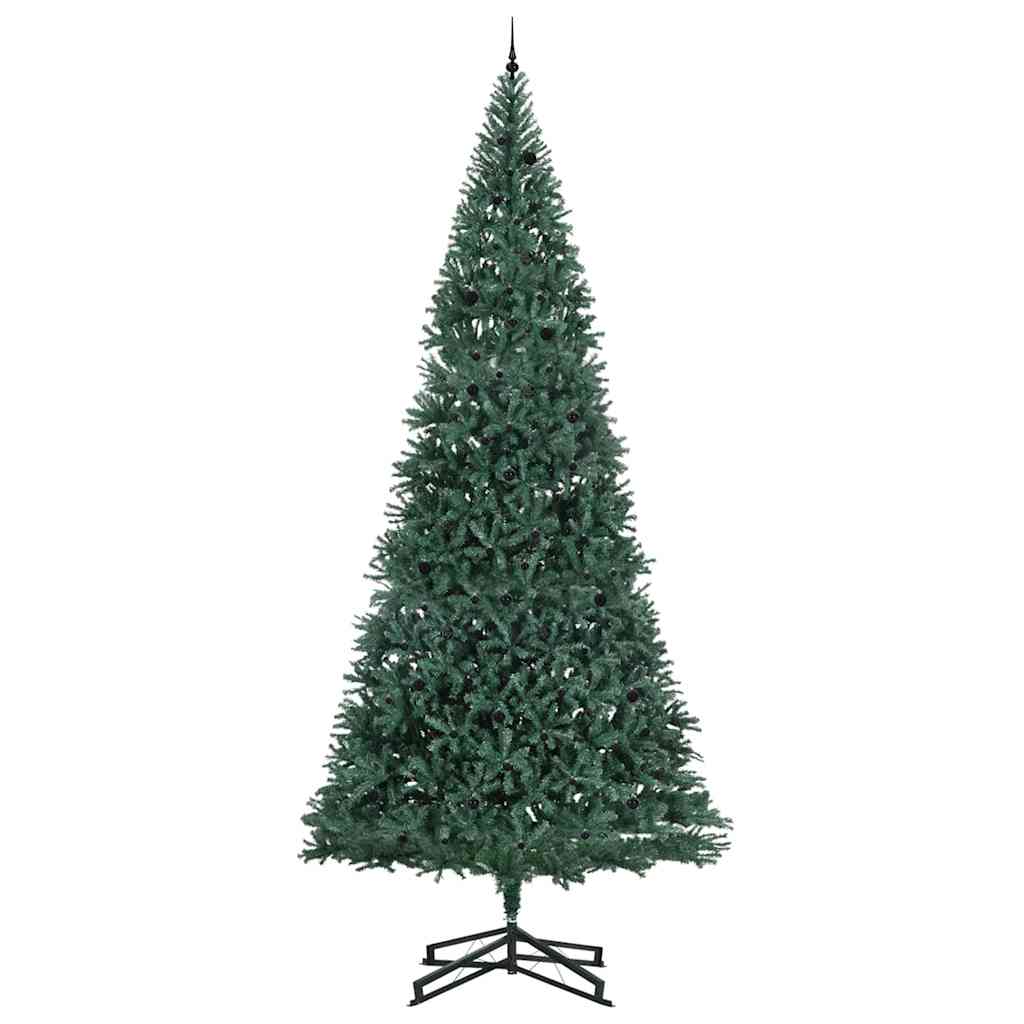 vidaXL Artificial Pre-lit Christmas Tree with Ball Set Green 500 cm