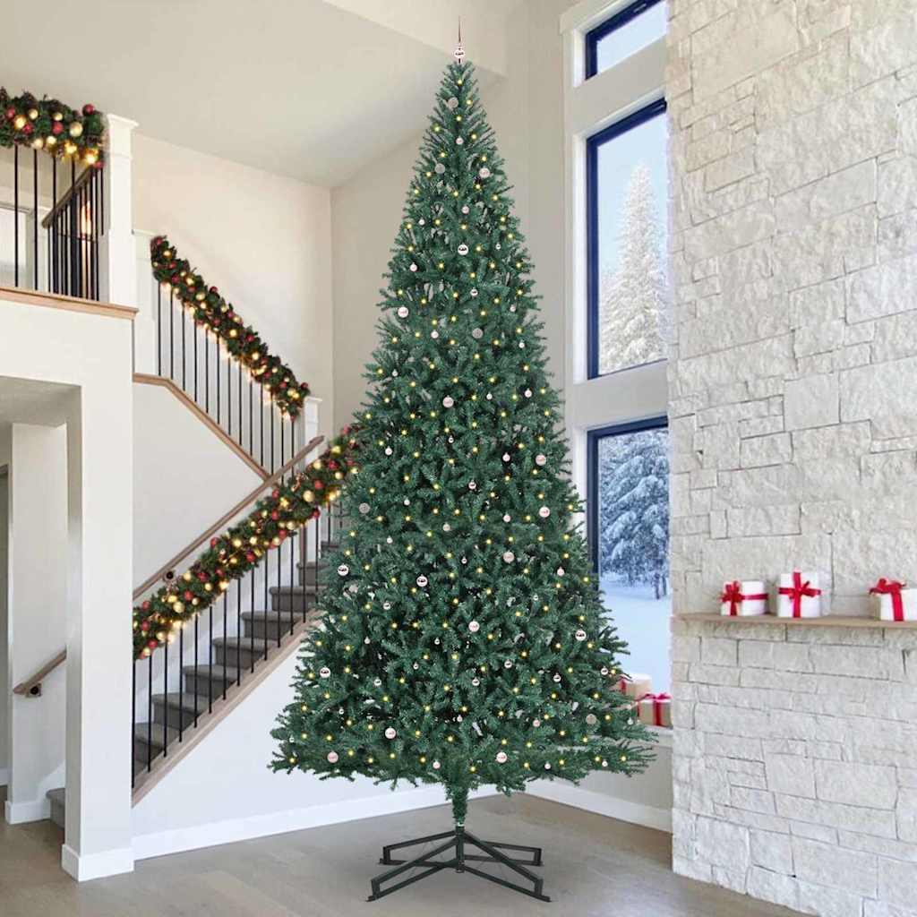 vidaXL Artificial Pre-lit Christmas Tree with Ball Set Green 500 cm